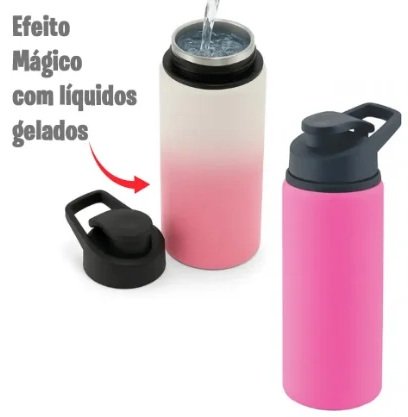 Squeeze de Alumínio Fosco Efeito Mágico 500ml Personalizado