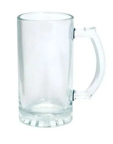 Caneca de Chopp de Vidro 475ml Transparente Personalizada